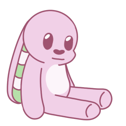 An anime style drawing of Floppy from Bluey